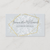 ほこりっぽい青いフローラと幾何学的 名刺 (正面)