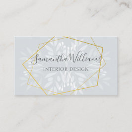 ほこりっぽい青いフローラと幾何学的 名刺