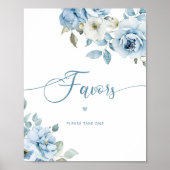 ほこりっぽい青いフローラの好意を一つ取ってブライダル ポスター (正面)