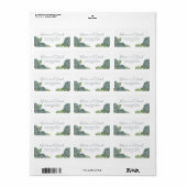 ほこりっぽい青いフローラの葉あじさい結婚の花 ラベル (フルシート)