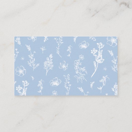 ほこりっぽい青いフローラはゲームの数を推測キス エンクロージャーカード (裏面)