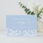 ほこりっぽい青いフローラはゲームの数を推測リングや輪 招待状 (スタンド正面)