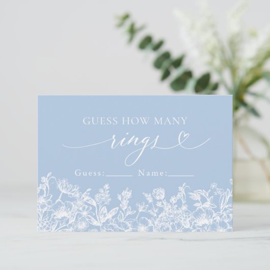 ほこりっぽい青いフローラはゲームの数を推測リングや輪 招待状 (スタンド正面)