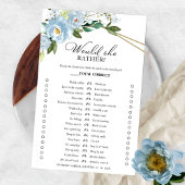 ほこりっぽい青いフローラは彼女はむしろゲームのチラシだろう チラシ