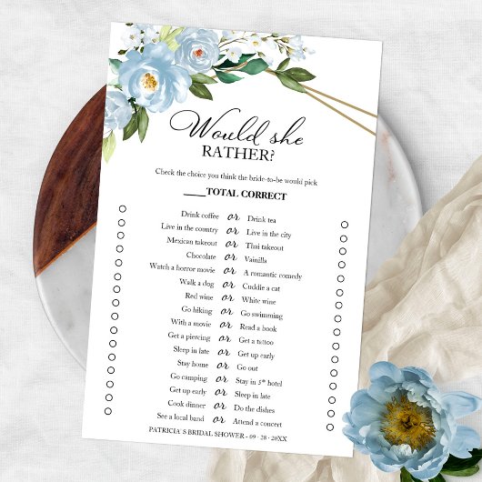 ほこりっぽい青いフローラは彼女はむしろゲームのチラシだろう チラシ