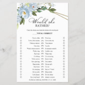 ほこりっぽい青いフローラは彼女はむしろゲームのチラシだろう チラシ (正面)