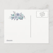 ほこりっぽい青いフローラは日付を保存 案内ポストカード (裏面)