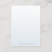 ほこりっぽい青いフローラサークルイヤリングジュエリー表示 名刺 (裏面)