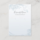 ほこりっぽい青いフローラサークルイヤリングジュエリー表示 名刺 (正面)