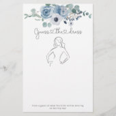 ほこりっぽい青いフローラドレスのブライダルゲーム (正面)