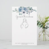 ほこりっぽい青いフローラドレスのブライダルゲーム (スタンド正面)