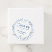 ほこりっぽい青いフローラヴィンテージテディベア赤ちゃんシャワー フェイバータグ (インサイチュ)