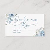 ほこりっぽい青いフローラ何人のキスブライダルゲーム エンクロージャーカード (正面)