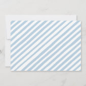 ほこりっぽい青いフローラ男の赤ちゃんのシャワー写真の招待状 招待状 (裏面)