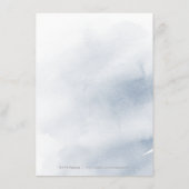 ほこりっぽい青いフローラ結婚ラスティックの挿入カード エンクロージャーカード (裏面)