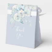 ほこりっぽい青いフローラ結婚式の引き出物箱 フェイバーボックス (裏面サイド)