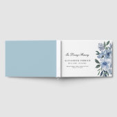 ほこりっぽい青いフローラ葬儀 ゲストブック (全面)