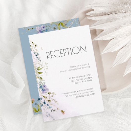 ほこりっぽい青いフローラ詳細エンクロージャカード エンクロージャーカード