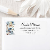 ほこりっぽい青いフローラ配置 ラベル (インサイチュ)