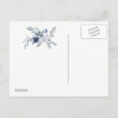 ほこりっぽい青いフローラ |日付の保存 案内ポストカード (裏面)