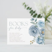 ほこりっぽい青いベビーフローラバラの本 エンクロージャーカード (スタンド正面)