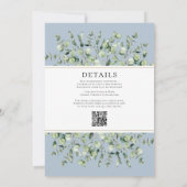 ほこりっぽい青いユーカリ結婚ス 招待状 (裏面)