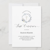 ほこりっぽい青いリース水の色ファースト・ホリー・コミューン 招待状 (正面)