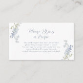 ほこりっぽい青いレシピのシャワーを持ってエレガント来て エンクロージャーカード (正面)