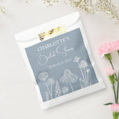 ほこりっぽい青いワイルドフラワースケッチフローラ フェイバーバッグ (封をした状態)