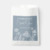 ほこりっぽい青いワイルドフラワースケッチフローラ フェイバーバッグ (正面)