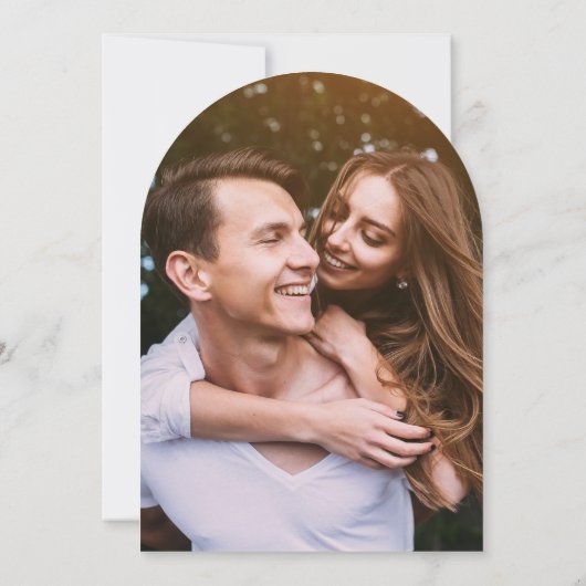 ほこりっぽい青いワイルドフラワーズフローラアーチ結婚写真 招待状 (裏面)