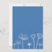 ほこりっぽい青いワイルドフラワーズブリデスメイドランチョン 招待状 (裏面)