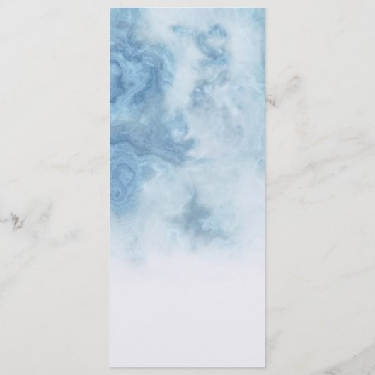 ほこりっぽい青い冬のスクリプト書道ホワイトブランチ メニュー (裏面)