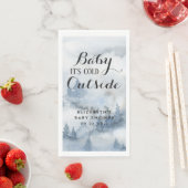 ほこりっぽい青い冬の森 – ベビー外は寒い (インサイチュ)