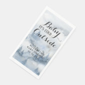 ほこりっぽい青い冬の森 – ベビー外は寒い (コーナー)