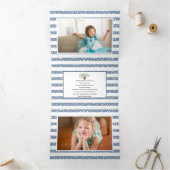 ほこりっぽい青い喜びと果実クリスマスの休日の写真 三つ折りクリスマスカード (内部)