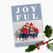 ほこりっぽい青い喜びモダンの写真クリスマス シーズンカード