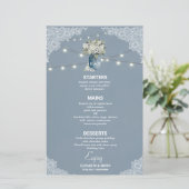 ほこりっぽい青い国ホワイトレースの組み合結婚わせ (スタンド正面)