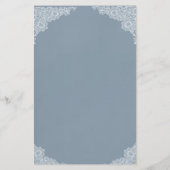 ほこりっぽい青い国ホワイトレースの組み合結婚わせ (裏面)