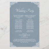 ほこりっぽい青い国ホワイトレースの組み合結婚わせ (裏面)