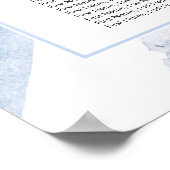 ほこりっぽい青い多肉植物の緑のシーティングチャート ポスター (角)