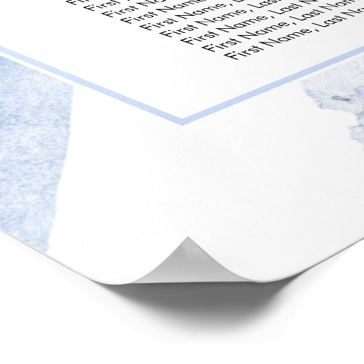 ほこりっぽい青い多肉植物の緑のシーティングチャート ポスター (角)