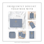 ほこりっぽい青い宗教交叉ボーイファースト・コミュニオン 招待状