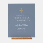 ほこりっぽい青い宗教少年の最初の聖餐式へようこそ アクリルサイン (正面)