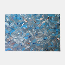 ほこりっぽい青い屋外敷物 ドアマット