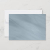 ほこりっぽい青い幾何学的タイポグラフィウェディングrsvp 出欠カード (裏面)