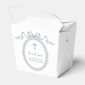 ほこりっぽい青い弓ギリシャのフレームのバプテスマを取り出す フェイバーボックス (裏面サイド)