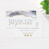 ほこりっぽい青い感謝していアゲート割引カード (デスク)