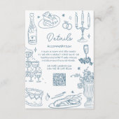 ほこりっぽい青い手お洒落引き結婚の エンクロージャーカード (正面)