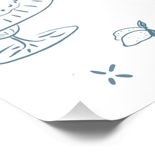 ほこりっぽい青い手お洒落引き結婚の ポスター (コーナー)